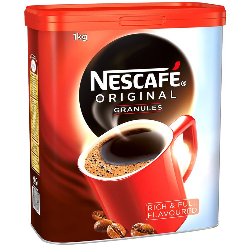 Nescafe Original Coffee Granules Tin 1kg {Large 555 Cups} - UK BUSINESS SUPPLIES