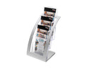 Deflecto Literature Holder 3 Tier DL Portrait Silver - 693645 - UK BUSINESS SUPPLIES