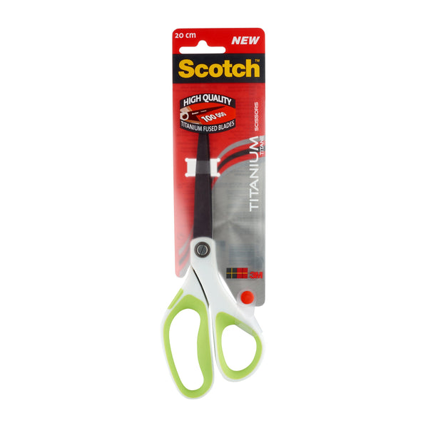 Scotch Titanium Scissors 200mm Green/Grey 1458T - 7000034006 - UK BUSINESS SUPPLIES