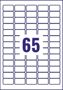 Avery Mini Labels Inkjet 65 per Sheet 38.1x21.2mm Clear Ref J8551-25 [1625 Labels] - UK BUSINESS SUPPLIES
