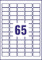 Avery Mini Labels Inkjet 65 per Sheet 38.1x21.2mm Clear Ref J8551-25 [1625 Labels] - UK BUSINESS SUPPLIES