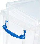 Really Useful 19L Plastic Storage Box With Lid W375xD255xH290mm Clear - UK BUSINESS SUPPLIES