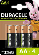 Duracell Rechargeable AA 1300 mAh Batteries, Pack of 4 - UK BUSINESS SUPPLIES