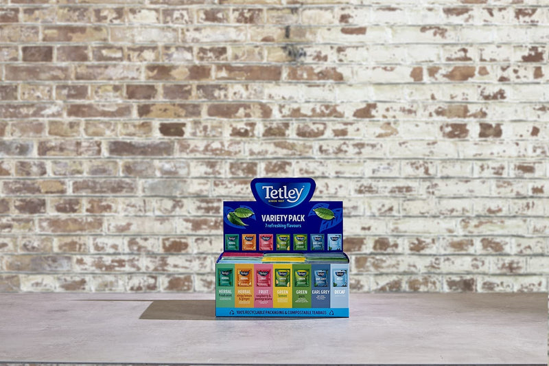 Tetley Indulgence Teabags Variety Box / String & Tag Envelopes / 7 Mixed Flavours / 90 Bags (1 Box) - UK BUSINESS SUPPLIES