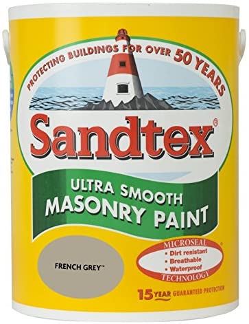 Sandtex Retail Ultra Smooth Masonry French Grey 5L - UK BUSINESS SUPPLIES