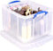 Really Useful Box Plastic Lightweight Robust Stackable 42 Litre 440x520x310mm Clear Code 42C - UK BUSINESS SUPPLIES