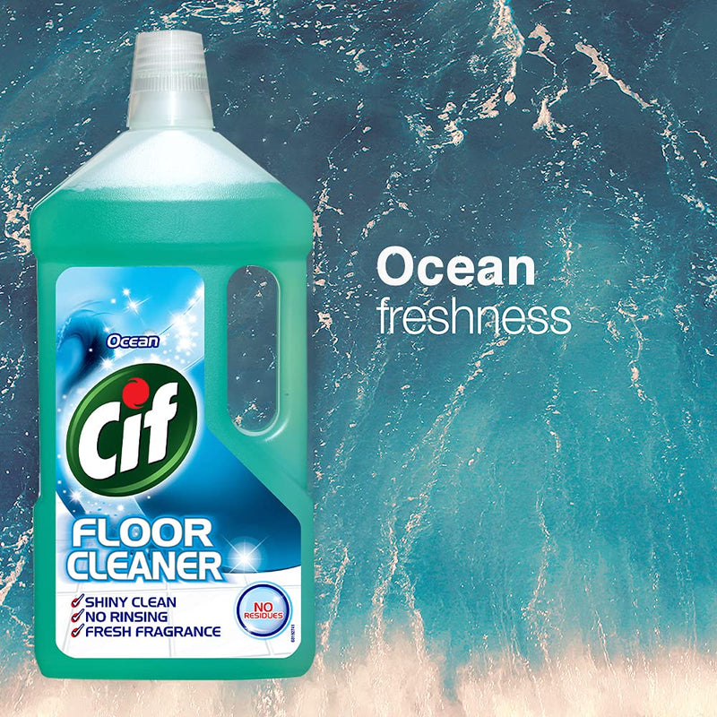 CIF Ocean Multipurpose Floor Cleaner with Shiny Clean & Fresh Fragrance 950ml - UK BUSINESS SUPPLIES