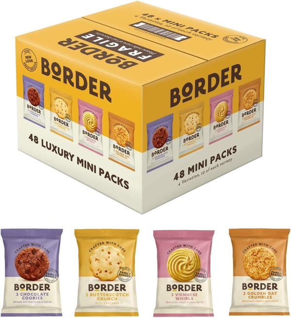 Border Biscuits 48 Luxury Mini Packs (4 Varieties) - UK BUSINESS SUPPLIES