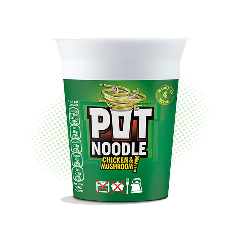 Pot Noodle Chicken & Mushroom Flavour 12x90g - UK BUSINESS SUPPLIES