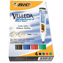 Bic Velleda 1701/1704 Whiteboard Marker Bullet Tip Line Width 1.5mm Assorted Pack 4 Code 1199001704 - UK BUSINESS SUPPLIES