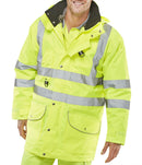 Beeswift Elsener 7 in 1 High Visibility Yellow Jacket - UK BUSINESS SUPPLIES