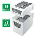 Leitz IQ Slim Home Office Cross Cut Shredder 23 Litre 10 Sheet White 80011000 - UK BUSINESS SUPPLIES