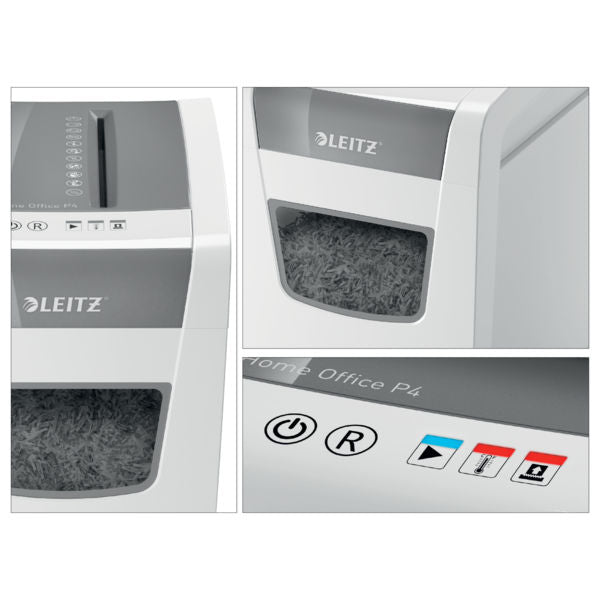 Leitz IQ Slim Home Office Cross Cut Shredder 23 Litre 10 Sheet White 80011000 - UK BUSINESS SUPPLIES