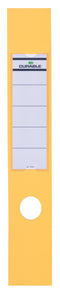 Durable Ordofix Lever Arch File Spine Label PVC 60x390mm Yellow (Pack 10) - 809004 - UK BUSINESS SUPPLIES