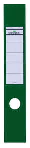 Durable Ordofix Lever Arch File Spine Label PVC 60x390mm Green (Pack 10) - 809005 - UK BUSINESS SUPPLIES