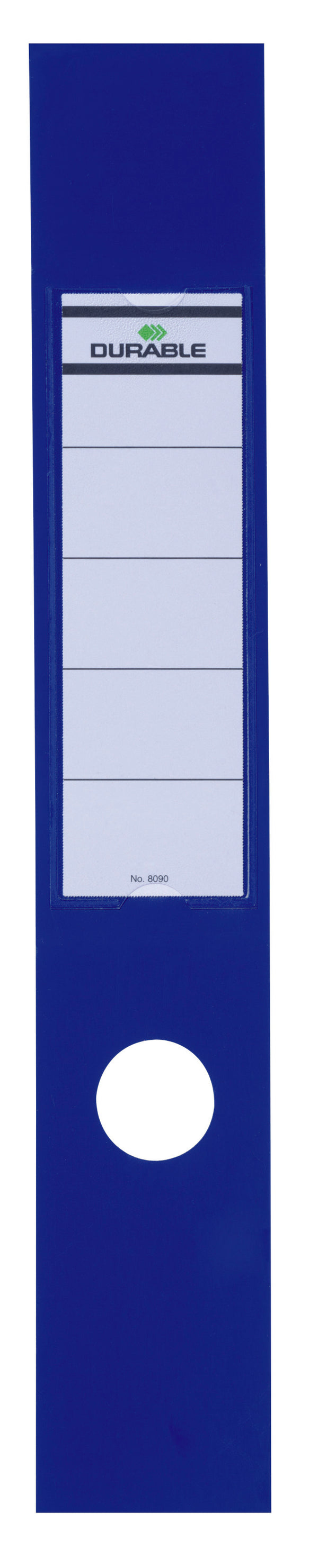 Durable Ordofix Lever Arch File Spine Label PVC 60x390mm Blue (Pack 10) 809006 - UK BUSINESS SUPPLIES