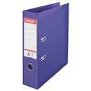 Esselte No.1 Lever Arch File Polypropylene A4 75mm Spine Width Violet (Pack 10) 811530 - UK BUSINESS SUPPLIES