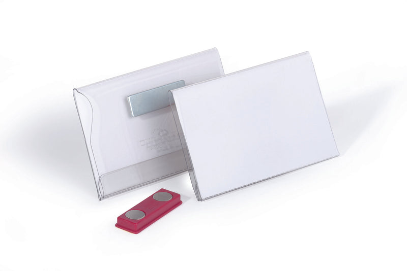 Durable Name Badge with Magnet 54x90mm (Pack 25) 811719 - UK BUSINESS SUPPLIES