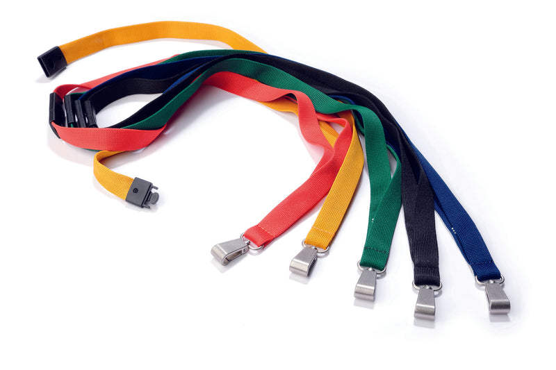 Durable Textile Lanyard for Name Badges 440mm Soft Midnight Blue (Pack 10) - 812728 - UK BUSINESS SUPPLIES