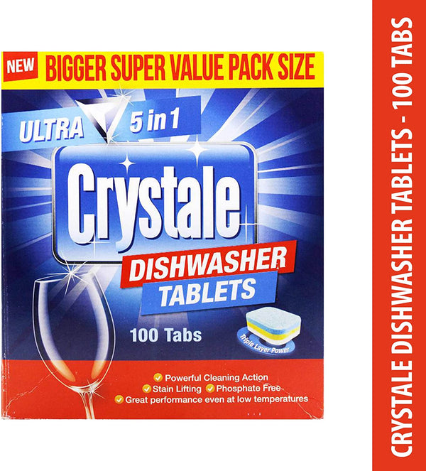 Crystale Ultra 5in1 Dishwasher Tablets 100's - UK BUSINESS SUPPLIES