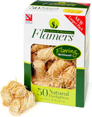 Flamers 50's Natural Stove-Barbecue BBQ or Firelighters New Larger 50-500Pack - UK BUSINESS SUPPLIES