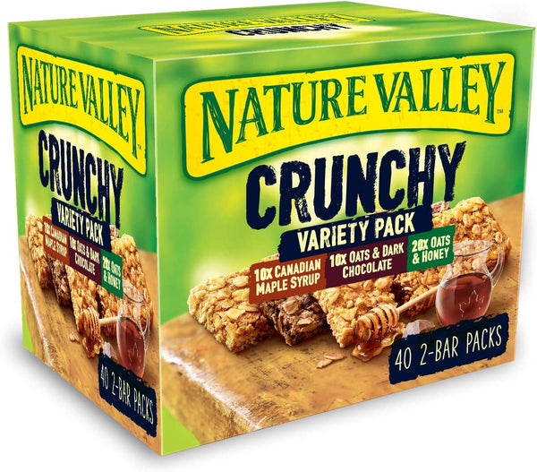 Nature Valley Crunchy Granola Bars Variety, Pack of 40 Bars - UK BUSINESS SUPPLIES
