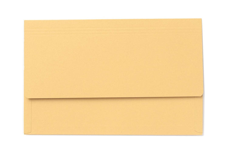 Exaclair Guildhall Foolscap Yellow Document Wallets Pack 50's - UK BUSINESS SUPPLIES
