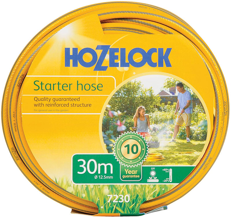 Hozelock Reinforced Starter Hose 30m {7230} Yellow - UK BUSINESS SUPPLIES
