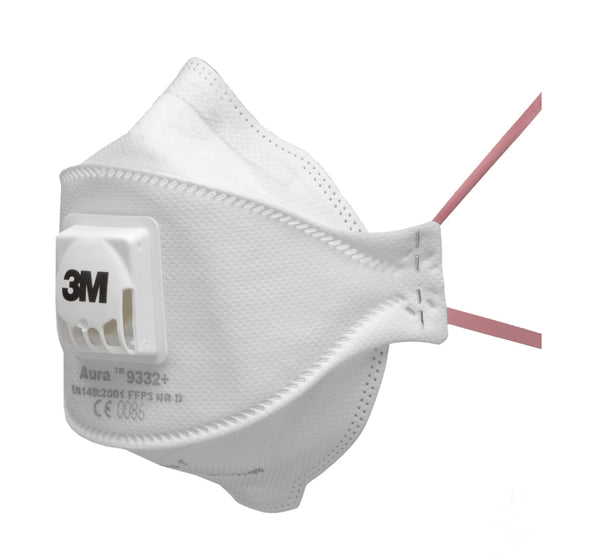 3M Aura Flat Fold Respirator Mask (9332+) - UK BUSINESS SUPPLIES