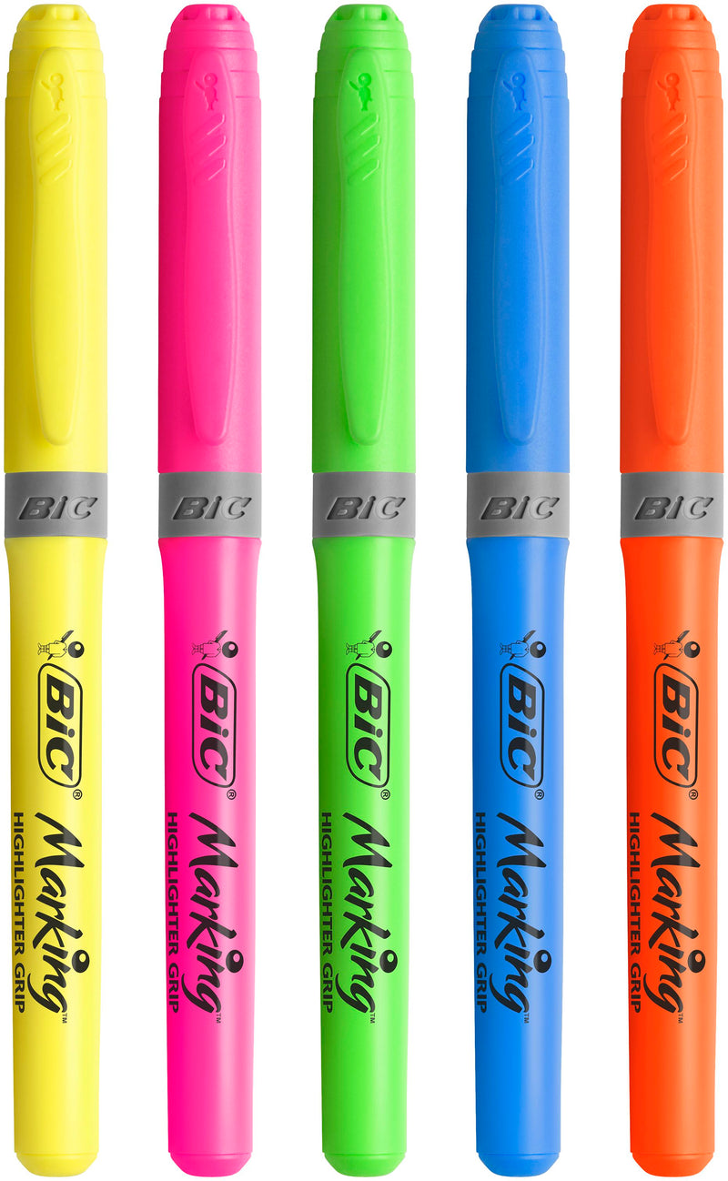 Bic Highlighter Grip Pens Assorted Pastel Colours