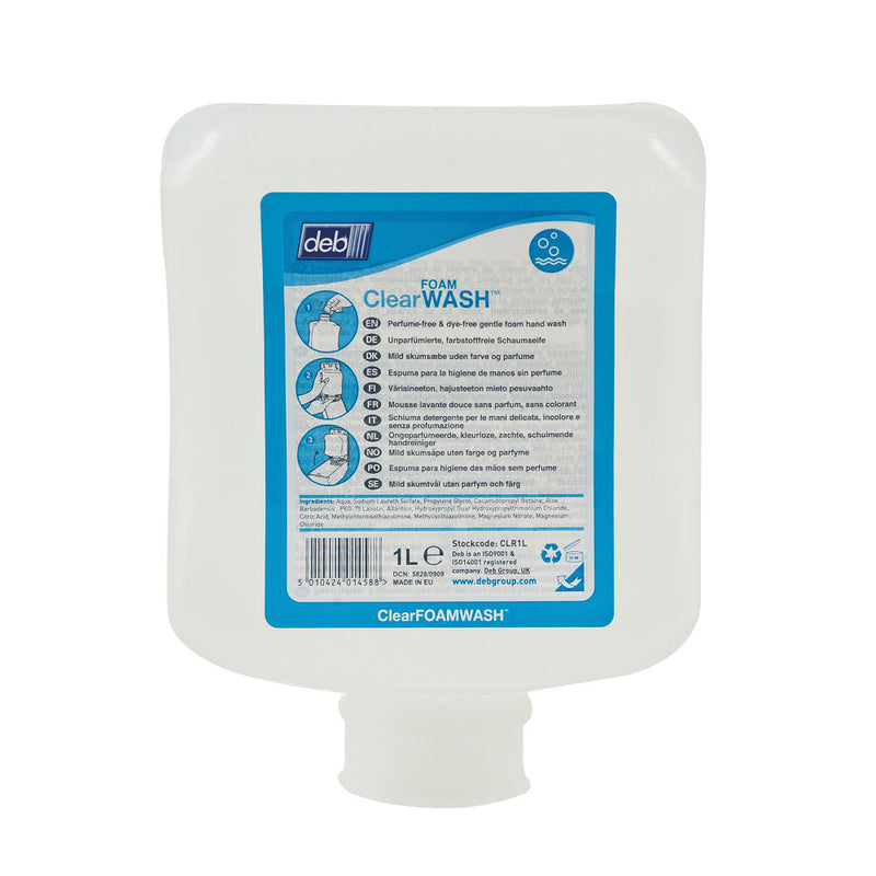 Deb Refresh Clear FOAM Wash 1 Litre Cartridge {CLR1L} - UK BUSINESS SUPPLIES