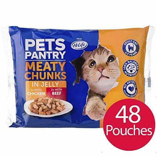 HiLife Wet Cat Food Pets Pantry Meaty Chunks in Jelly 48 x 100g - UK BUSINESS SUPPLIES