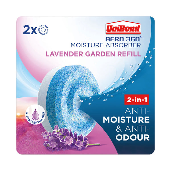 Unibond Aero 360 Lavender Garden Refills (Pack of 2) 2631291 - UK BUSINESS SUPPLIES