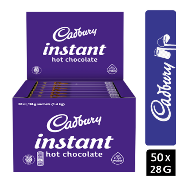 Cadbury Fairtrade Hot Chocolate Instant Sticks 28g (Pack of 50) - UK BUSINESS SUPPLIES