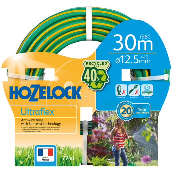 Hozelock UltraFlex Hose, 30 m, Green {7730}. - UK BUSINESS SUPPLIES