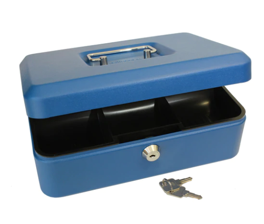 Cathedral Cash Box 10 Inch Blue CBBL10 - UK BUSINESS SUPPLIES