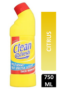 Clean And Fresh Thick Citrus Bleach 750ml - UK BUSINESS SUPPLIES