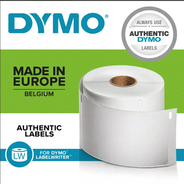 Dymo 99014 LabelWriter Labels 54 x 101mm Black on White S0722430 - UK BUSINESS SUPPLIES