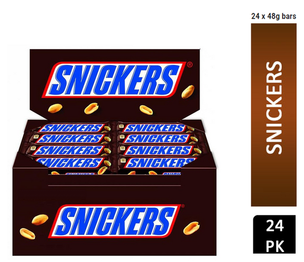 Mars 48g Snickers No artificial colours, flavours or preservatives (Pack of 24) 0401057 - UK BUSINESS SUPPLIES