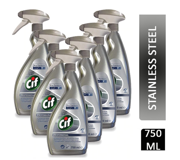 Cif Pro-Formula Stainless Steel and Glass Cleaner 750ml - UK BUSINESS SUPPLIES