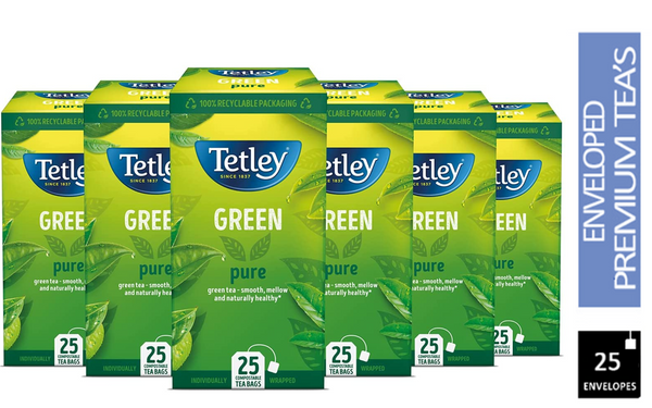 Tetley Pure Green Individually Wrapped Tea Bags  25's - UK BUSINESS SUPPLIES