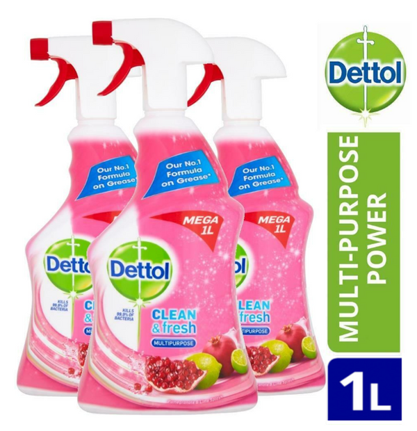 Dettol Power & Fresh Pomegranate Spray 1 Litre - UK BUSINESS SUPPLIES