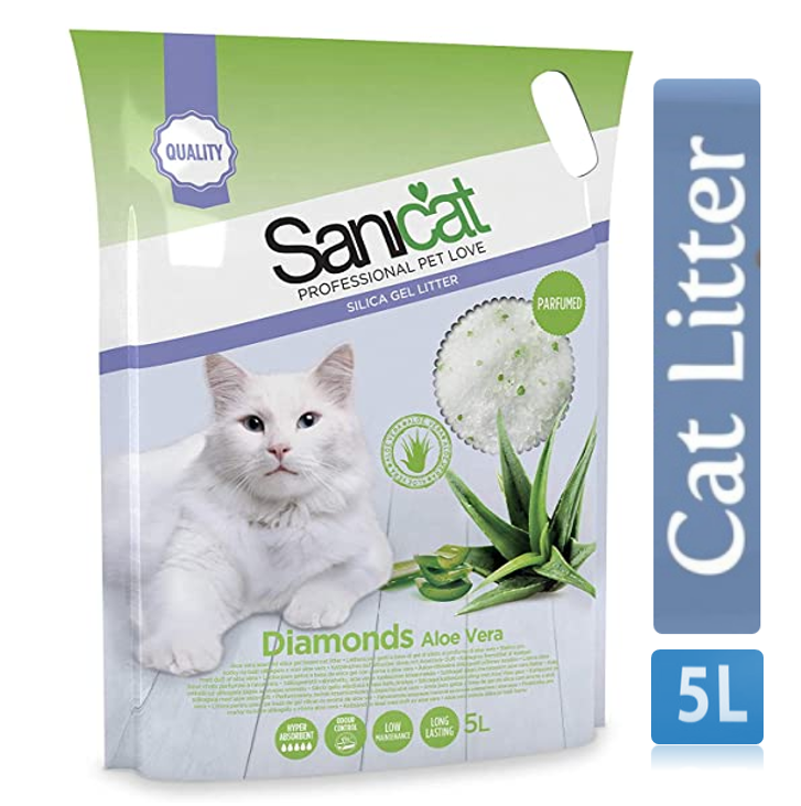 Sanicat Professional Diamonds Aloe Vera Litter 5 Litre - UK BUSINESS SUPPLIES