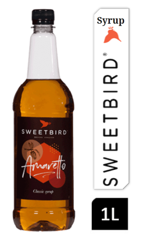 Sweetbird Amaretto Coffee Syrup 1 litre (Plastic) - UK BUSINESS SUPPLIES
