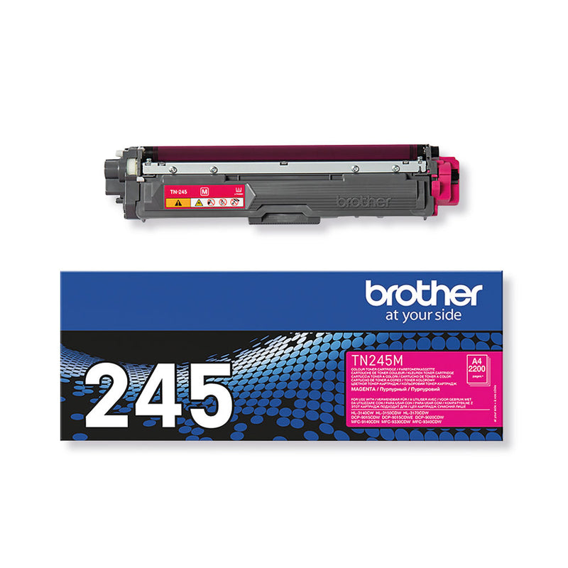 Brother TN-245M Magenta Toner Cartridge High Capacity TN245M - UK BUSINESS SUPPLIES