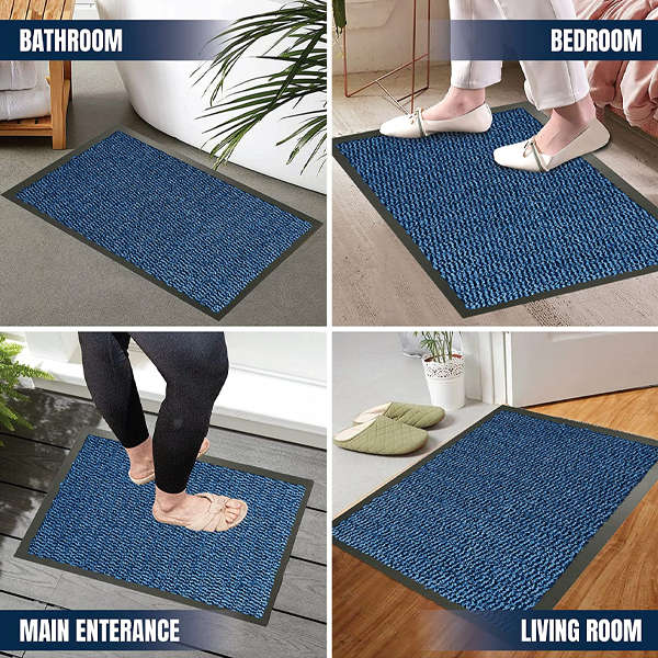 Fixtures Barrier Doorway Door Floor Mat 60cm x 120cm Blue - UK BUSINESS SUPPLIES