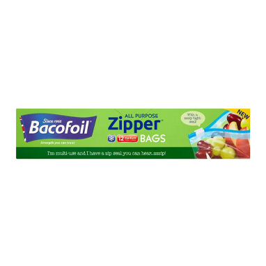Bacofoil Zipper Bag Medium 270mm x 240mm {12 Bags} - UK BUSINESS SUPPLIES