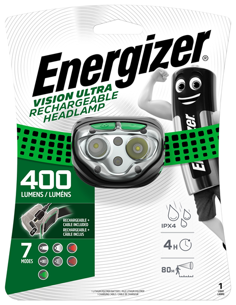 Energizer® Vision Ultra HD Rechargeable Headlamp Torch - UK BUSINESS SUPPLIES