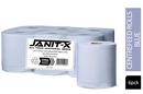 Janit-X Eco 100% Recycled Centrefeed Rolls Blue 6 x 150m CHSA Accredited - UK BUSINESS SUPPLIES