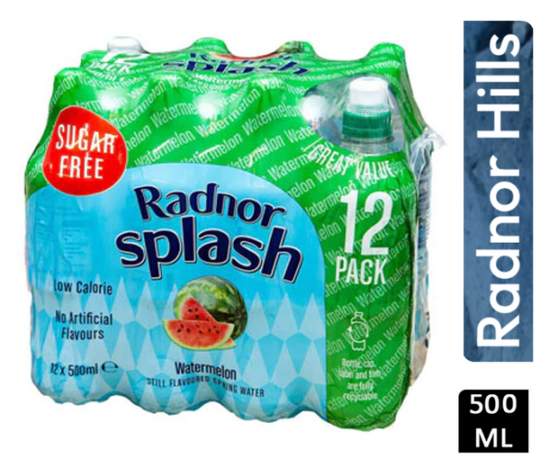Radnor Splash Sugar Free Watermelon 12 x 500ml - UK BUSINESS SUPPLIES